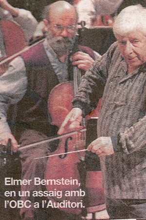 With conductor Elmer Bernstein