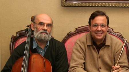 Avec le flûtiste Anton Serra